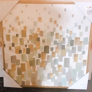 20x20 modern wall art gold framed